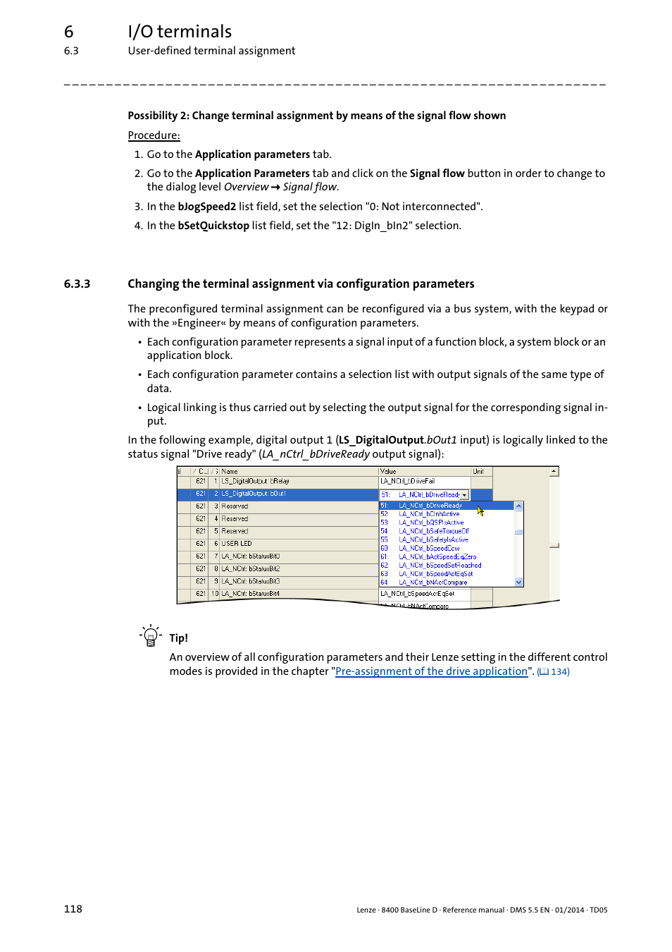 6i/o terminals | Lenze 8400 BaseLine D User Manual | Page 118 / 260