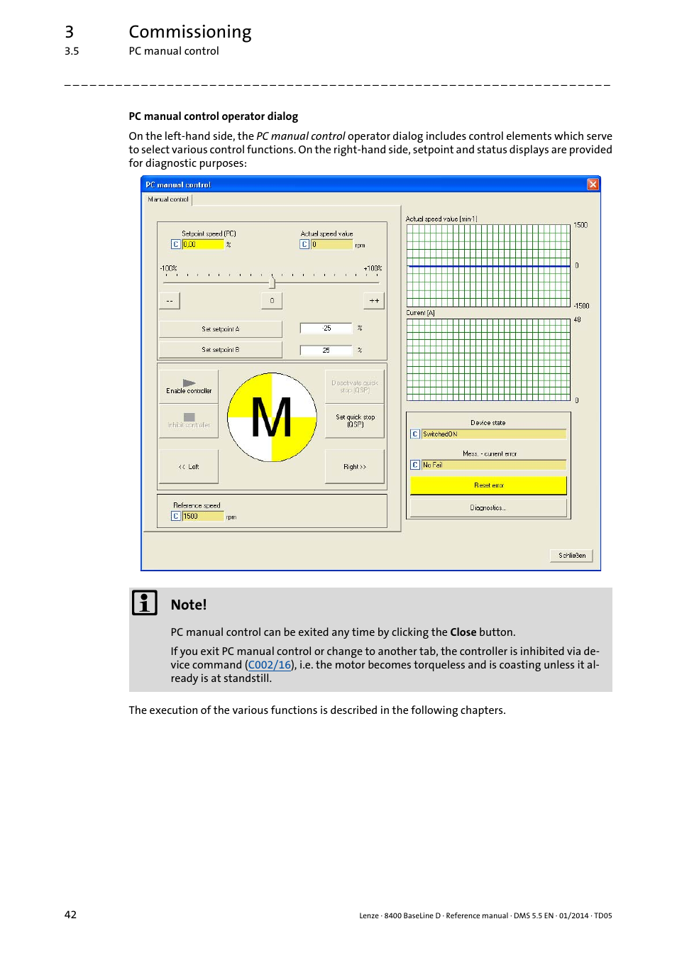 3commissioning | Lenze 8400 BaseLine D User Manual | Page 42 / 260