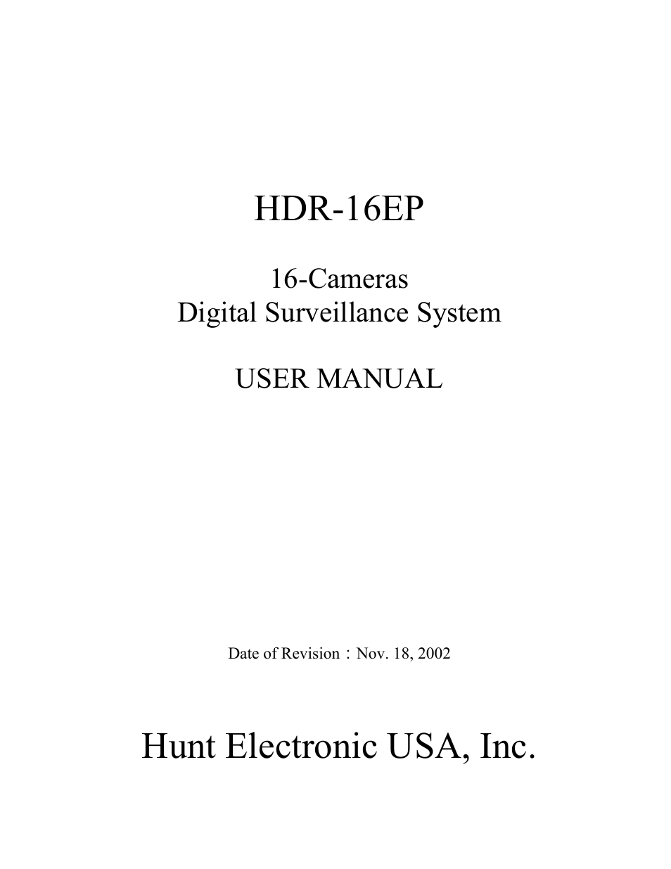 BenQ HDR-16EP User Manual | 51 pages