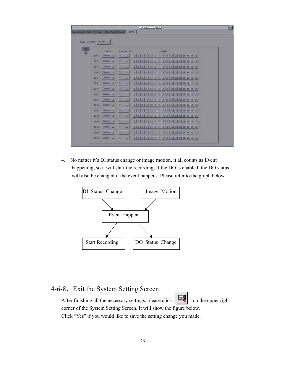 6-8 、exit the system setting screen | BenQ HDR-16EP User Manual | Page 26 / 51