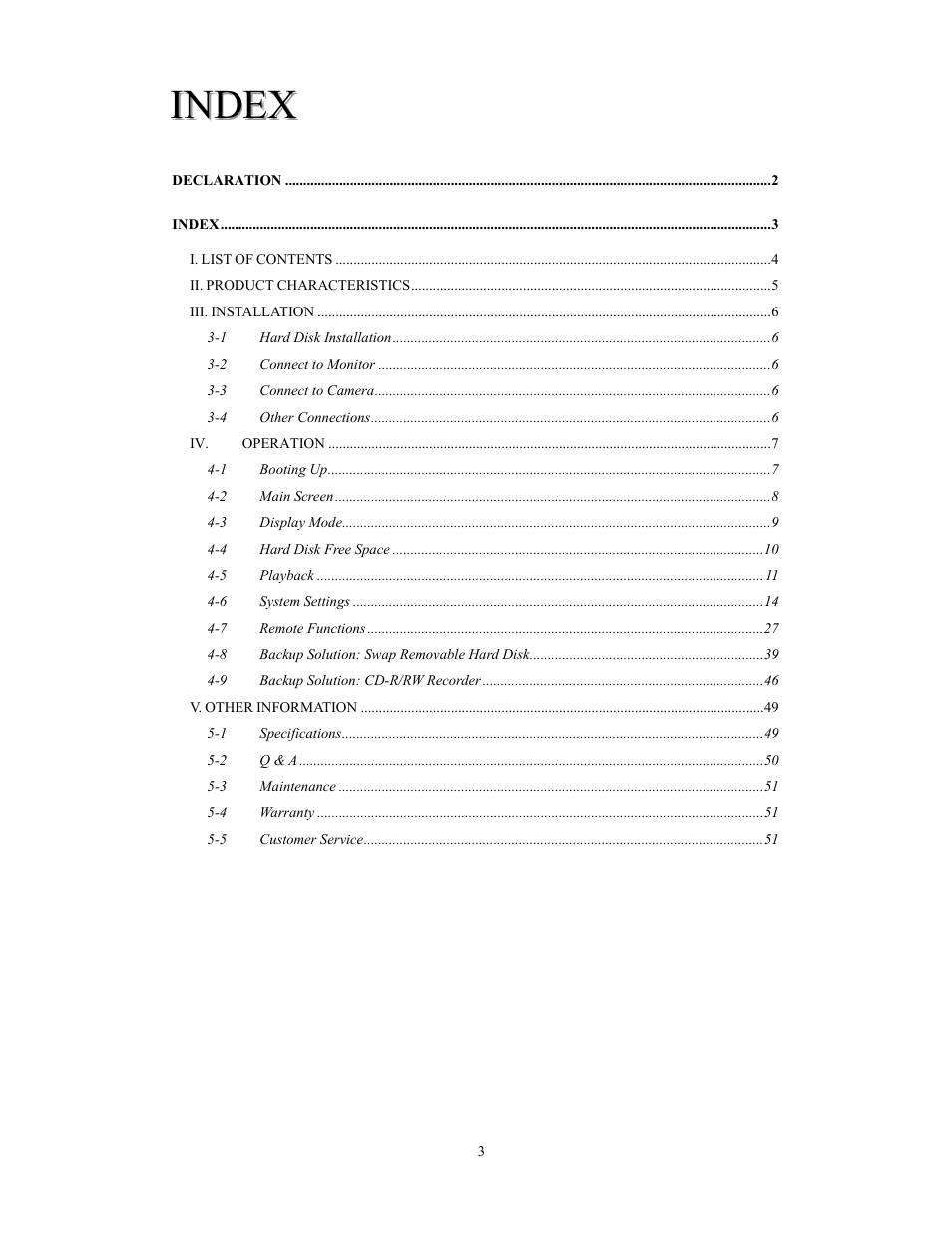 BenQ HDR-16EP User Manual | Page 3 / 51