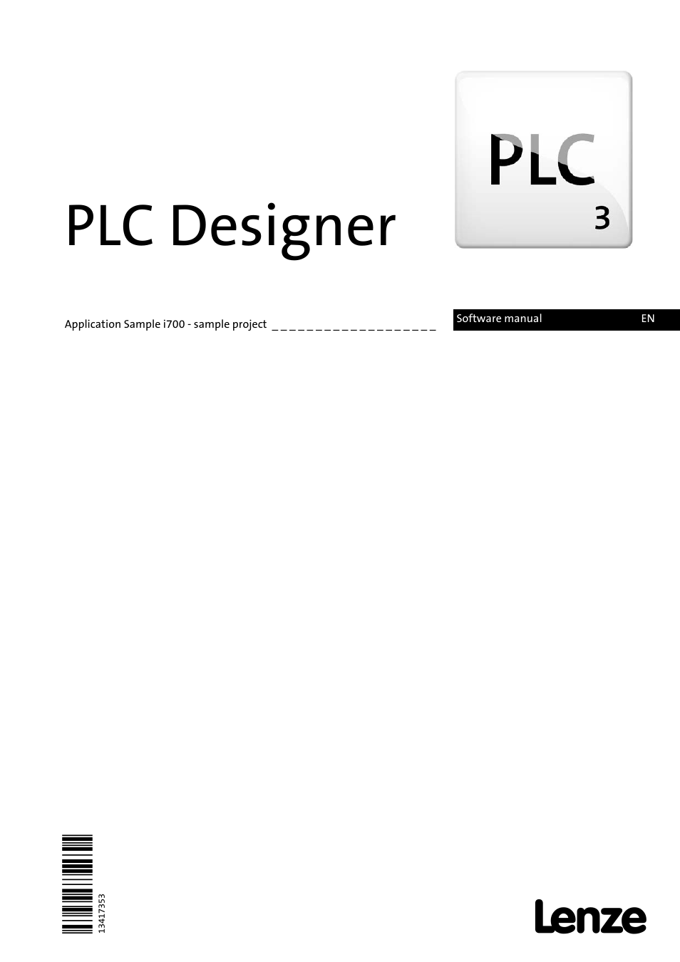 Lenze E70ACxS Application Sample i700 (PLC Designer v3) User Manual | 33 pages