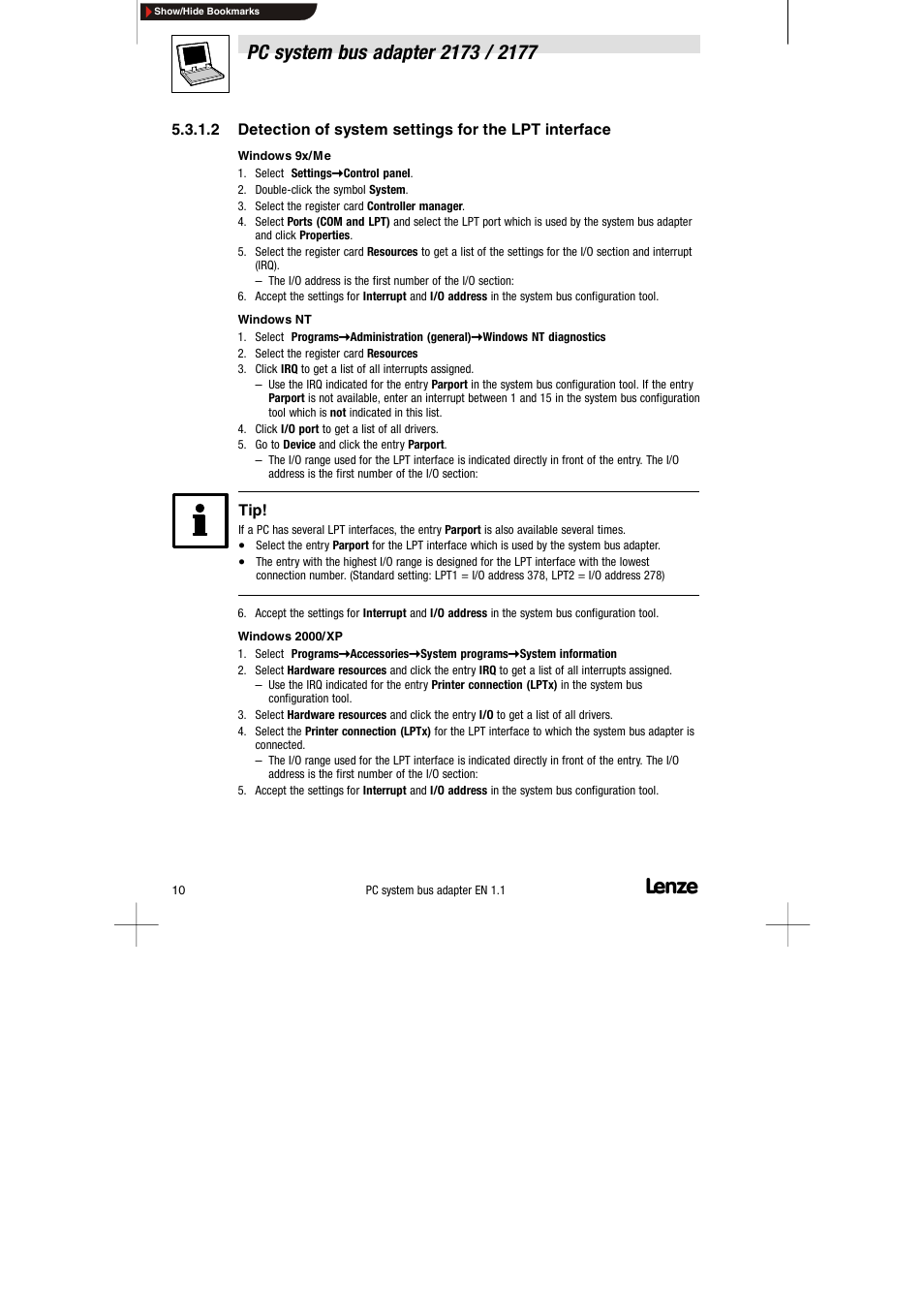 Lenze EMF2177IB User Manual | Page 12 / 18