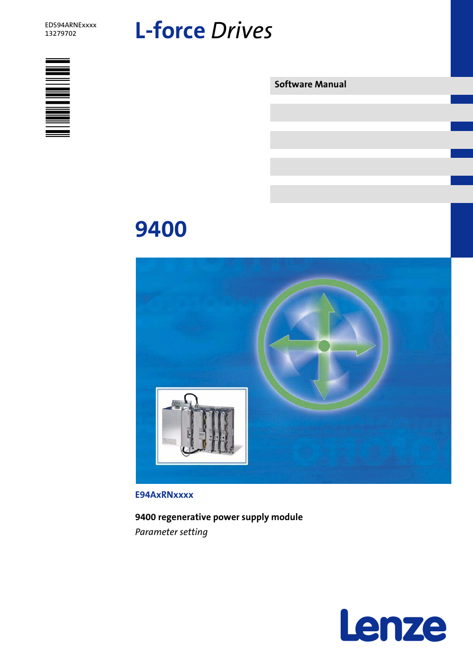 Lenze E94ARNE Regenerative power supply User Manual | 360 pages