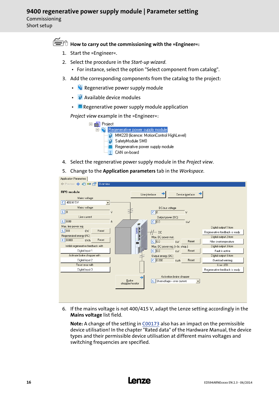 Lenze E94ARNE Regenerative power supply User Manual | Page 16 / 360