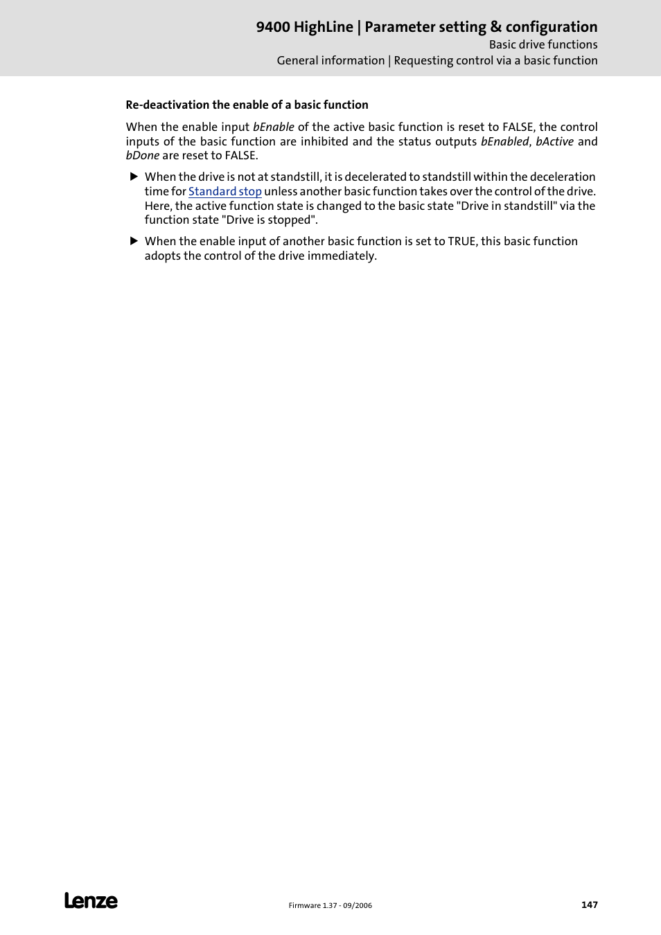 Lenze E94AxHE Servo Drives 9400 HighLine (Firmware 01-37) User Manual | Page 147 / 679