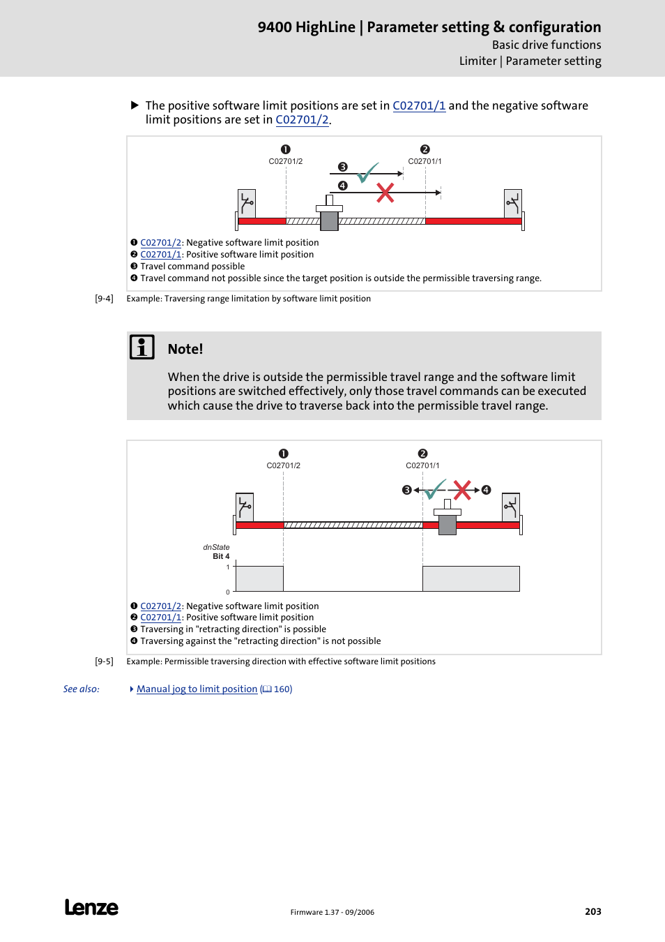 9400 highline | parameter setting & configuration | Lenze E94AxHE Servo Drives 9400 HighLine (Firmware 01-37) User Manual | Page 203 / 679