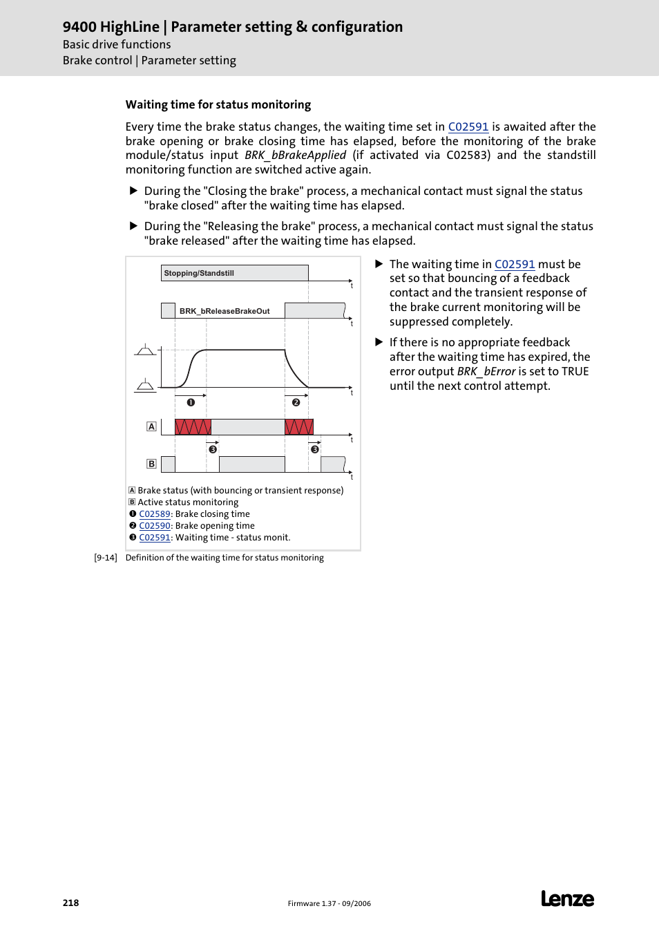 9400 highline | parameter setting & configuration | Lenze E94AxHE Servo Drives 9400 HighLine (Firmware 01-37) User Manual | Page 218 / 679