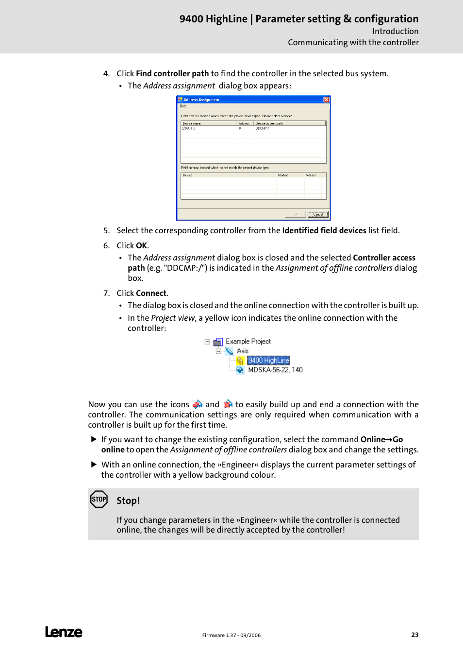 Lenze E94AxHE Servo Drives 9400 HighLine (Firmware 01-37) User Manual | Page 23 / 679