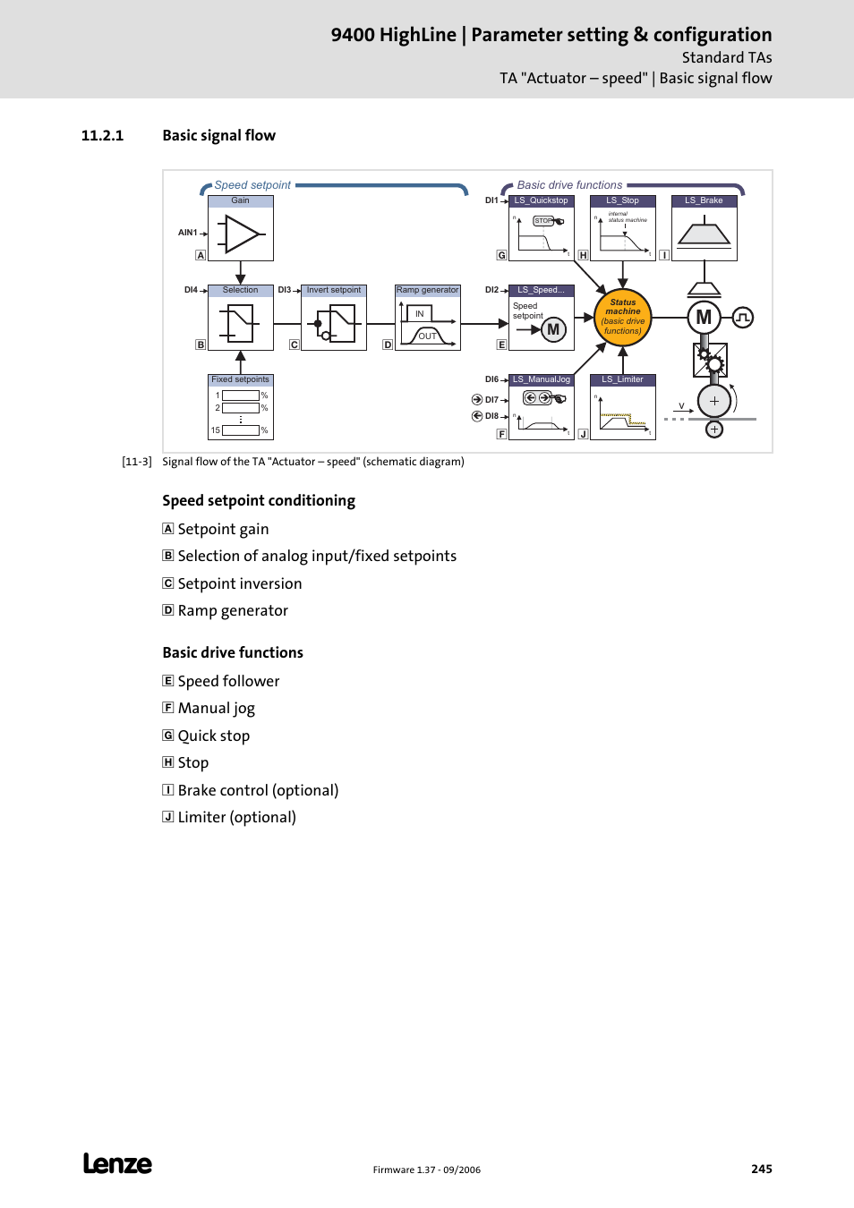 1 basic signal flow, 9400 highline | parameter setting & configuration | Lenze E94AxHE Servo Drives 9400 HighLine (Firmware 01-37) User Manual | Page 245 / 679