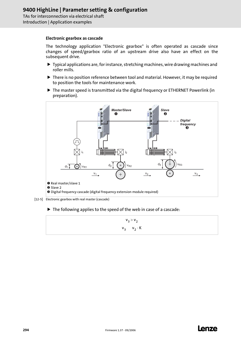 9400 highline | parameter setting & configuration | Lenze E94AxHE Servo Drives 9400 HighLine (Firmware 01-37) User Manual | Page 294 / 679