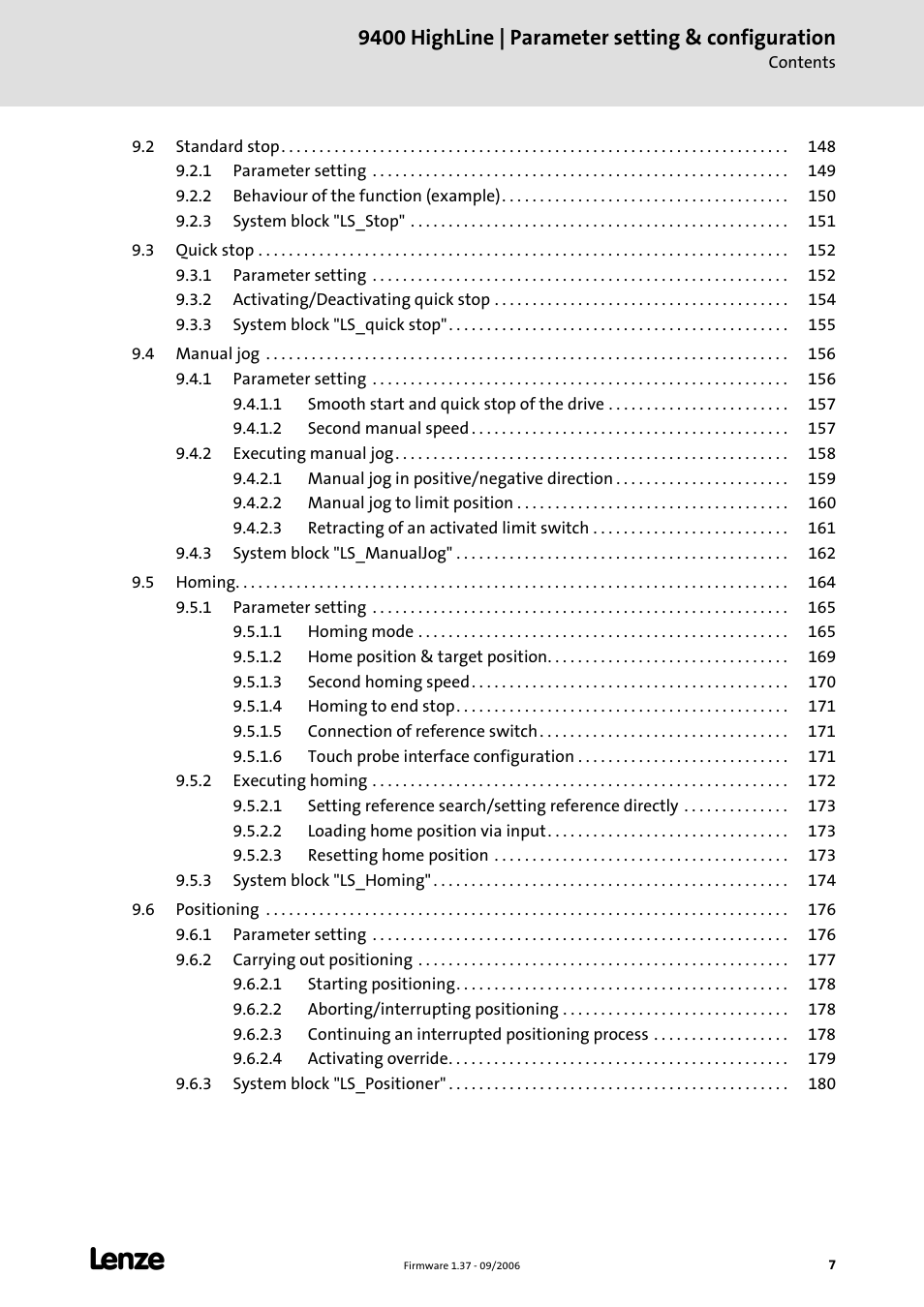 9400 highline | parameter setting & configuration | Lenze E94AxHE Servo Drives 9400 HighLine (Firmware 01-37) User Manual | Page 7 / 679