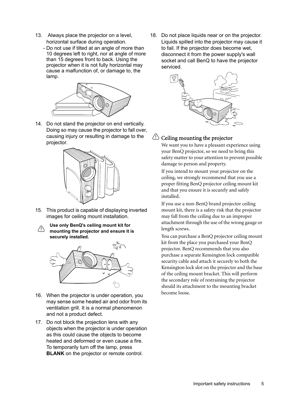 BenQ SP870 User Manual | Page 5 / 53