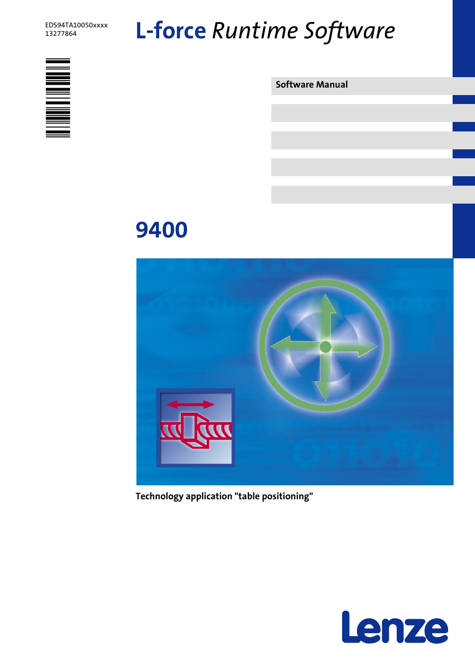 Lenze E94AxHE Technology Application Table positioning User Manual | 50 pages