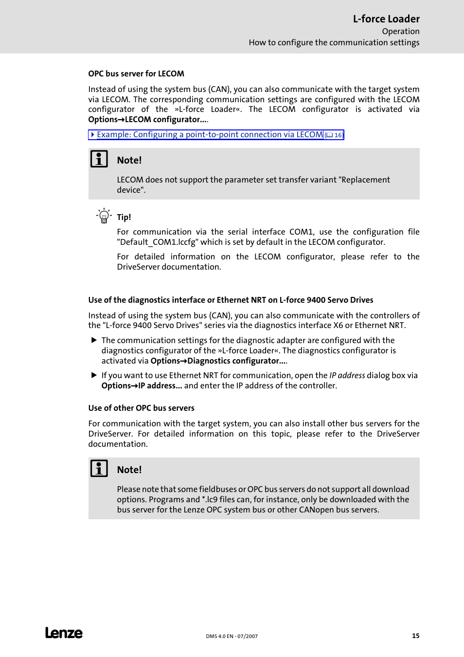 Lenze Loader L-force Loader User Manual | Page 15 / 45