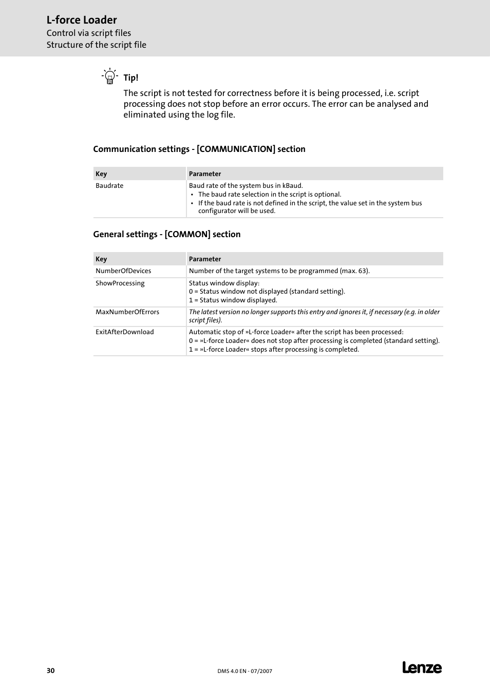 L-force loader | Lenze Loader L-force Loader User Manual | Page 30 / 45