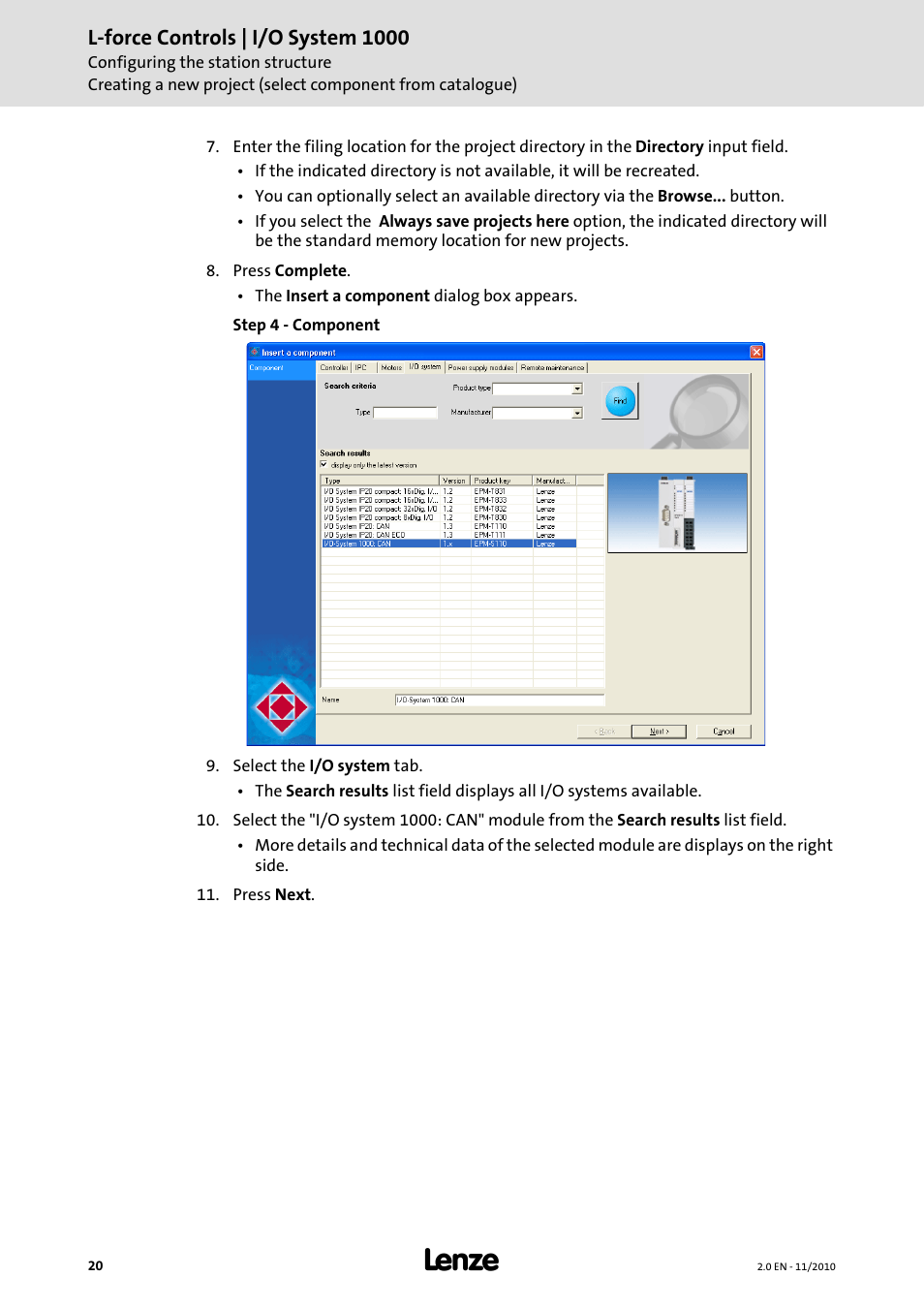 Lenze L-force I/O System 1000 User Manual | Page 20 / 99