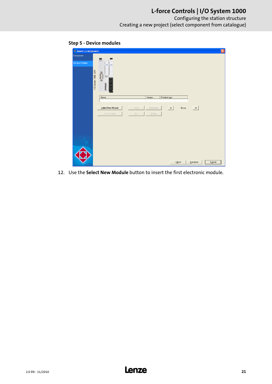 Lenze L-force I/O System 1000 User Manual | Page 21 / 99