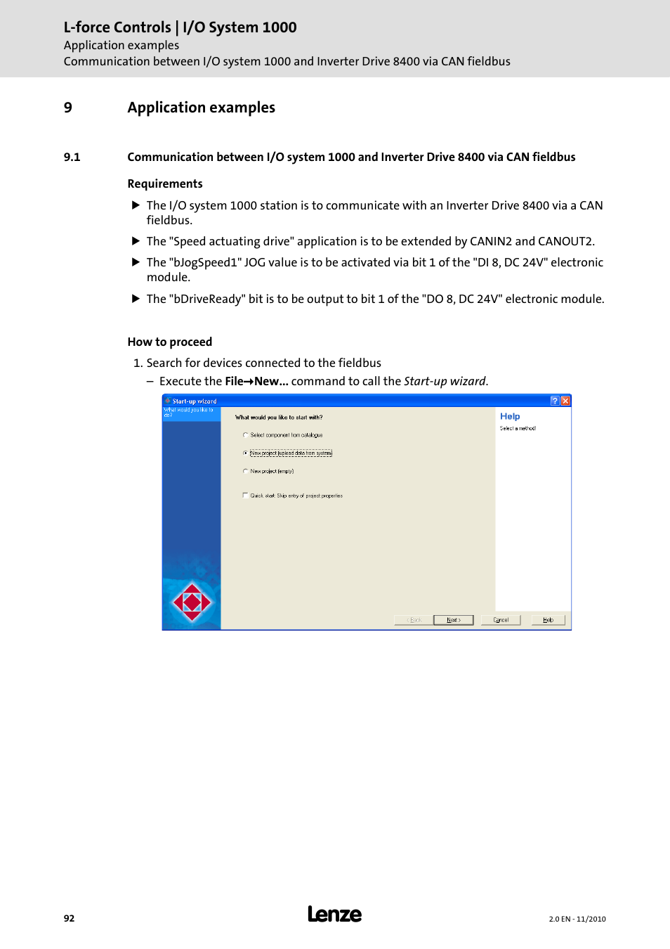 9 application examples, Application examples | Lenze L-force I/O System 1000 User Manual | Page 92 / 99