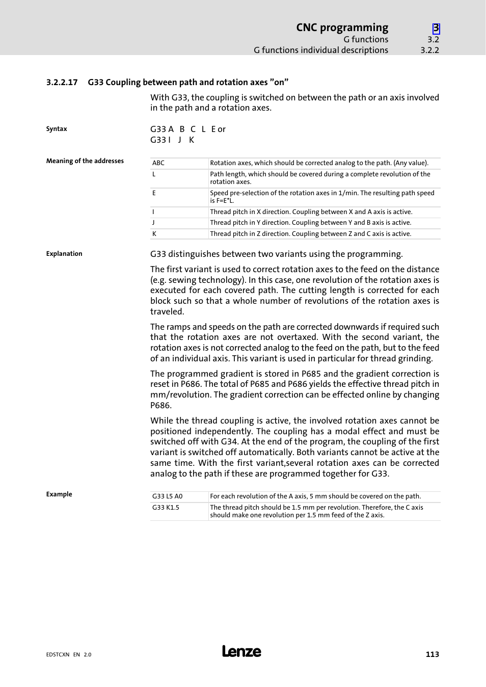 Cnc programming | Lenze ETC Motion Control User Manual | Page 113 / 428