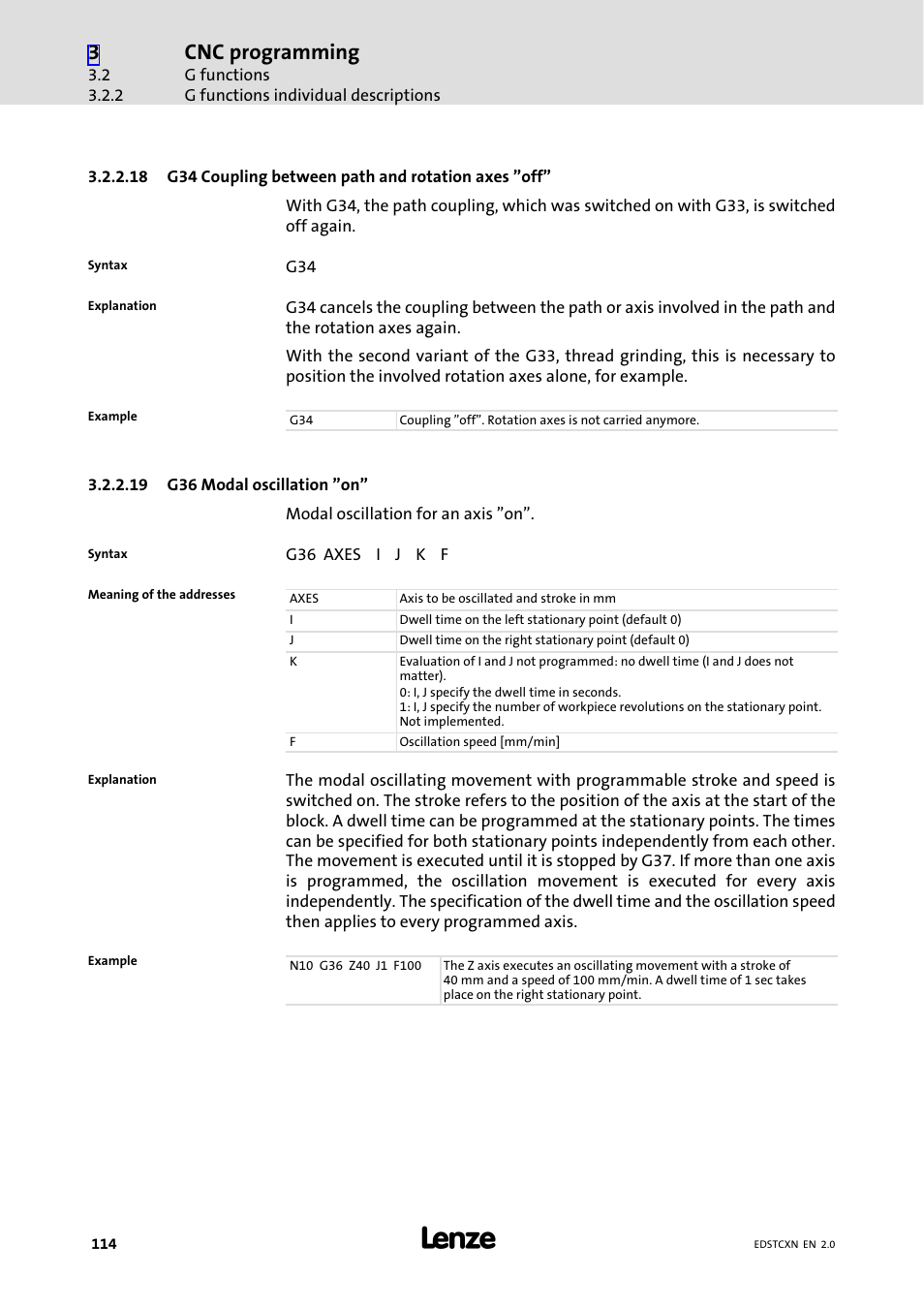 Cnc programming | Lenze ETC Motion Control User Manual | Page 114 / 428