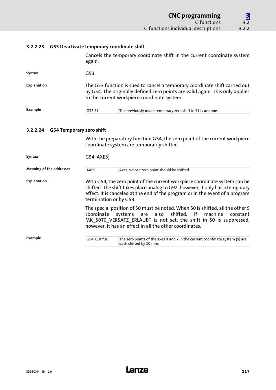 Cnc programming | Lenze ETC Motion Control User Manual | Page 117 / 428