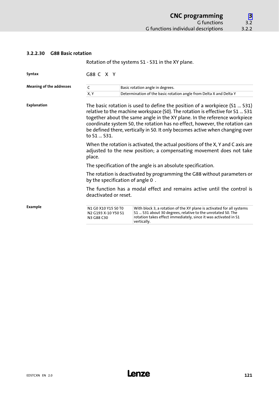 Cnc programming | Lenze ETC Motion Control User Manual | Page 121 / 428