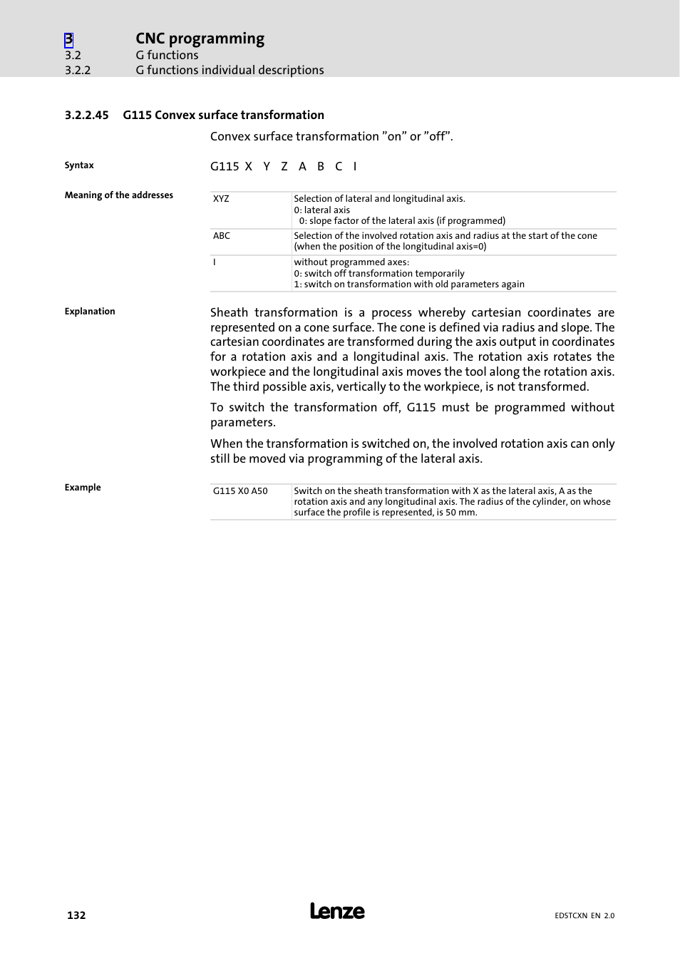 Cnc programming | Lenze ETC Motion Control User Manual | Page 132 / 428