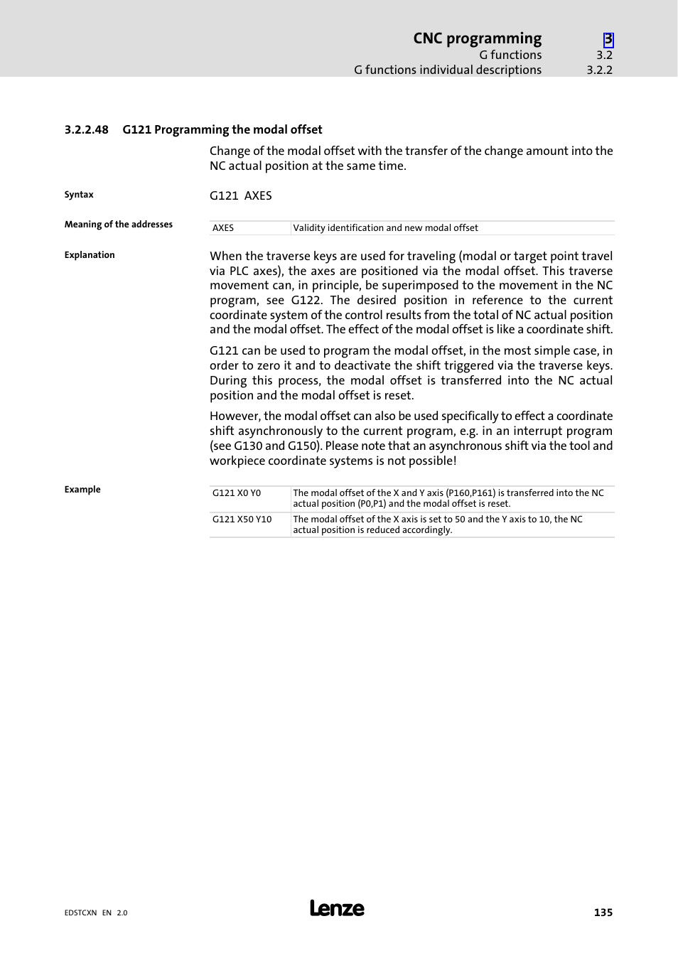 Cnc programming | Lenze ETC Motion Control User Manual | Page 135 / 428