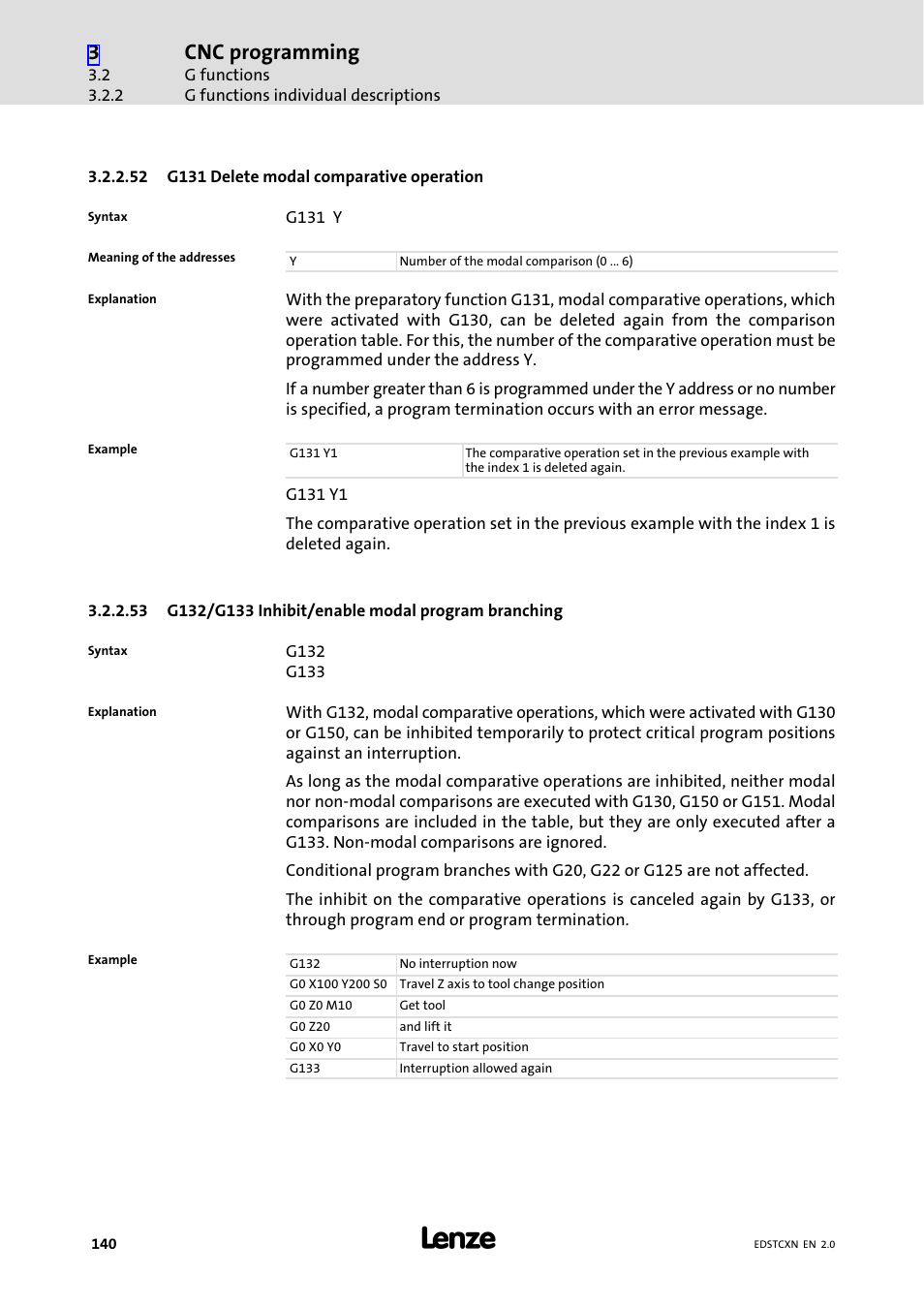 Cnc programming | Lenze ETC Motion Control User Manual | Page 140 / 428