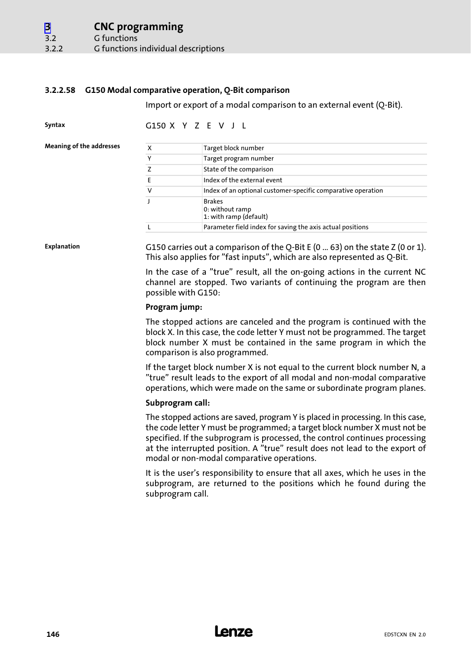 Cnc programming | Lenze ETC Motion Control User Manual | Page 146 / 428