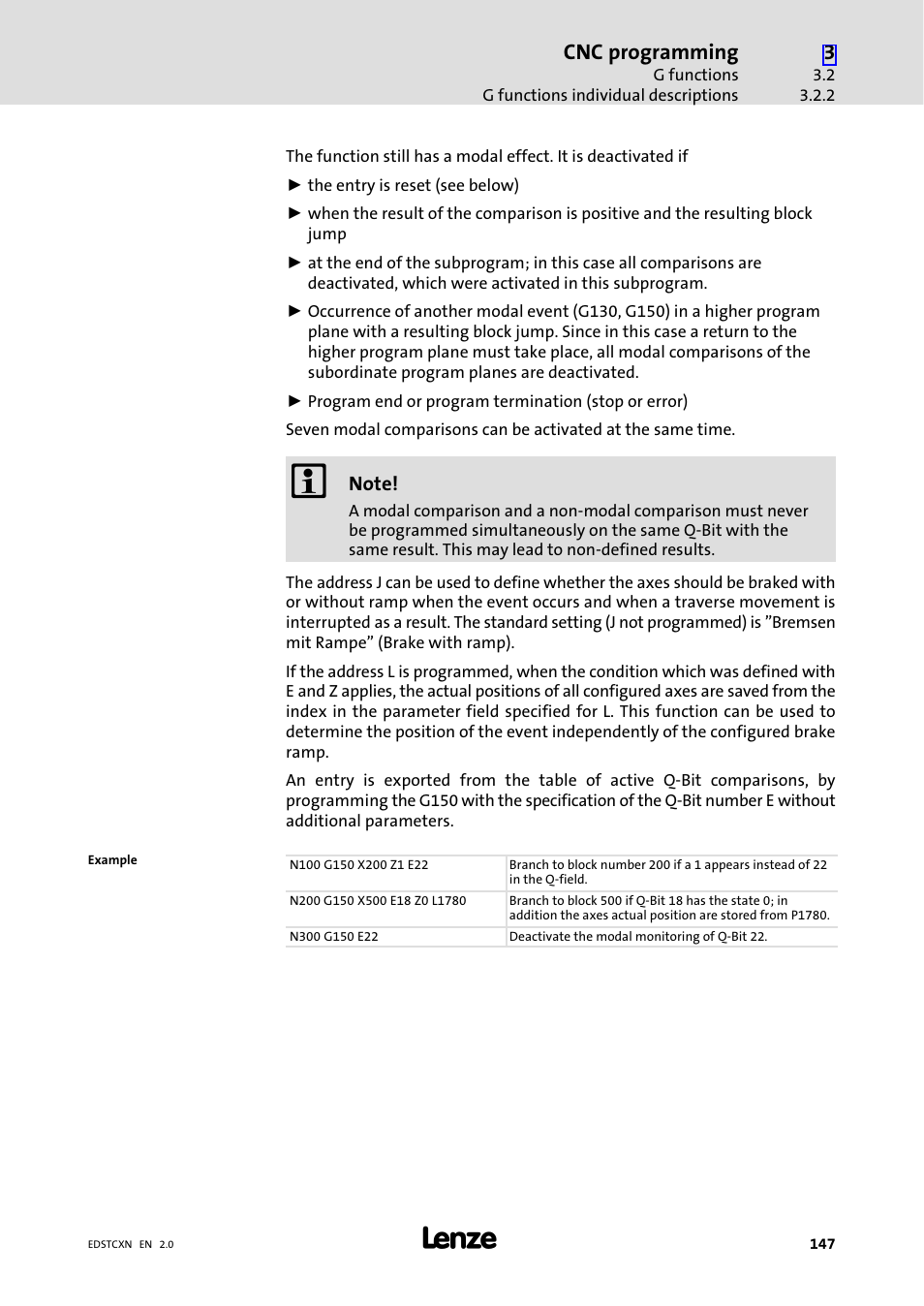 Cnc programming | Lenze ETC Motion Control User Manual | Page 147 / 428