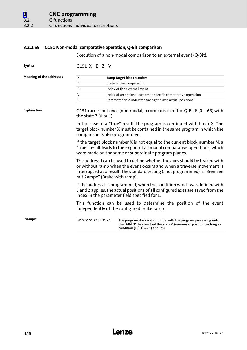 Cnc programming | Lenze ETC Motion Control User Manual | Page 148 / 428