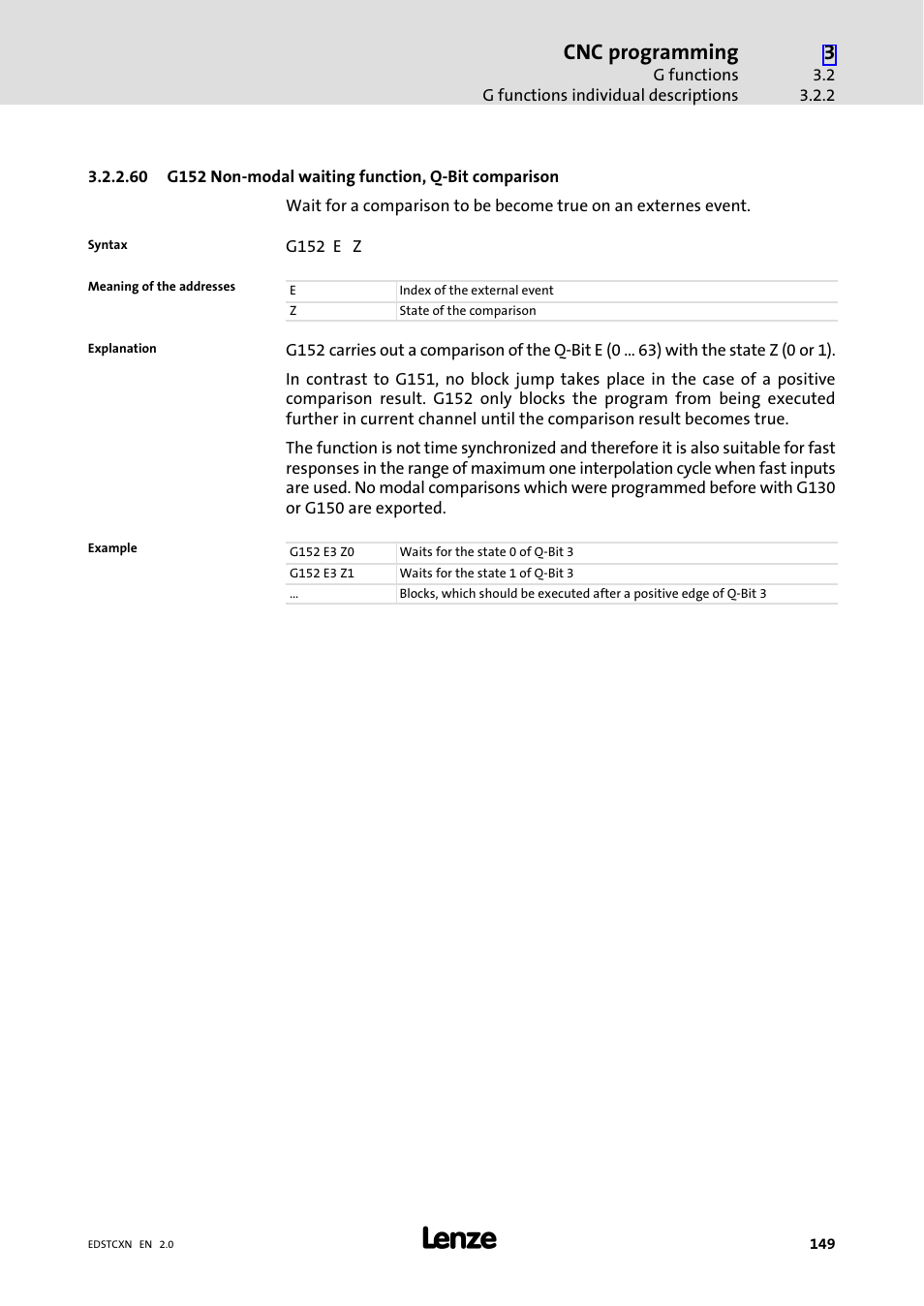 Cnc programming | Lenze ETC Motion Control User Manual | Page 149 / 428