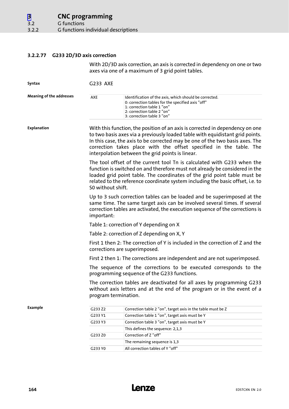 Cnc programming | Lenze ETC Motion Control User Manual | Page 164 / 428
