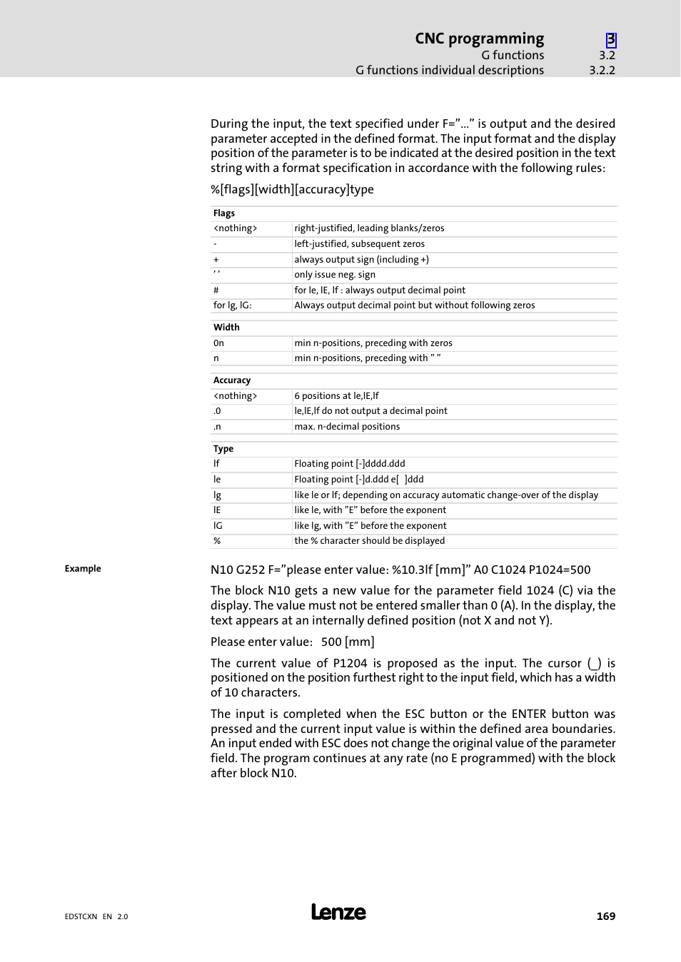 Cnc programming | Lenze ETC Motion Control User Manual | Page 169 / 428