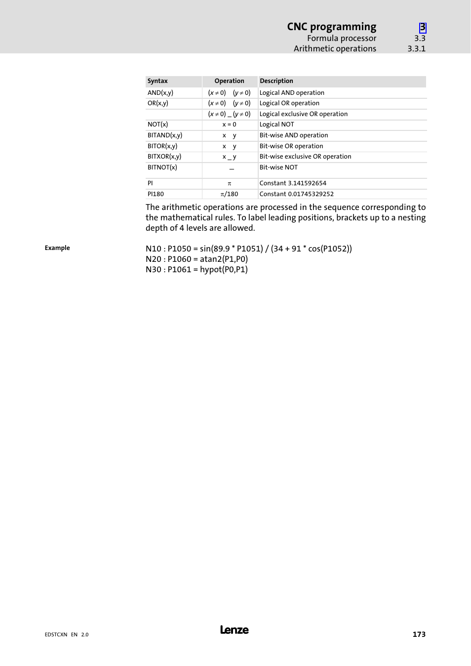 Cnc programming | Lenze ETC Motion Control User Manual | Page 173 / 428