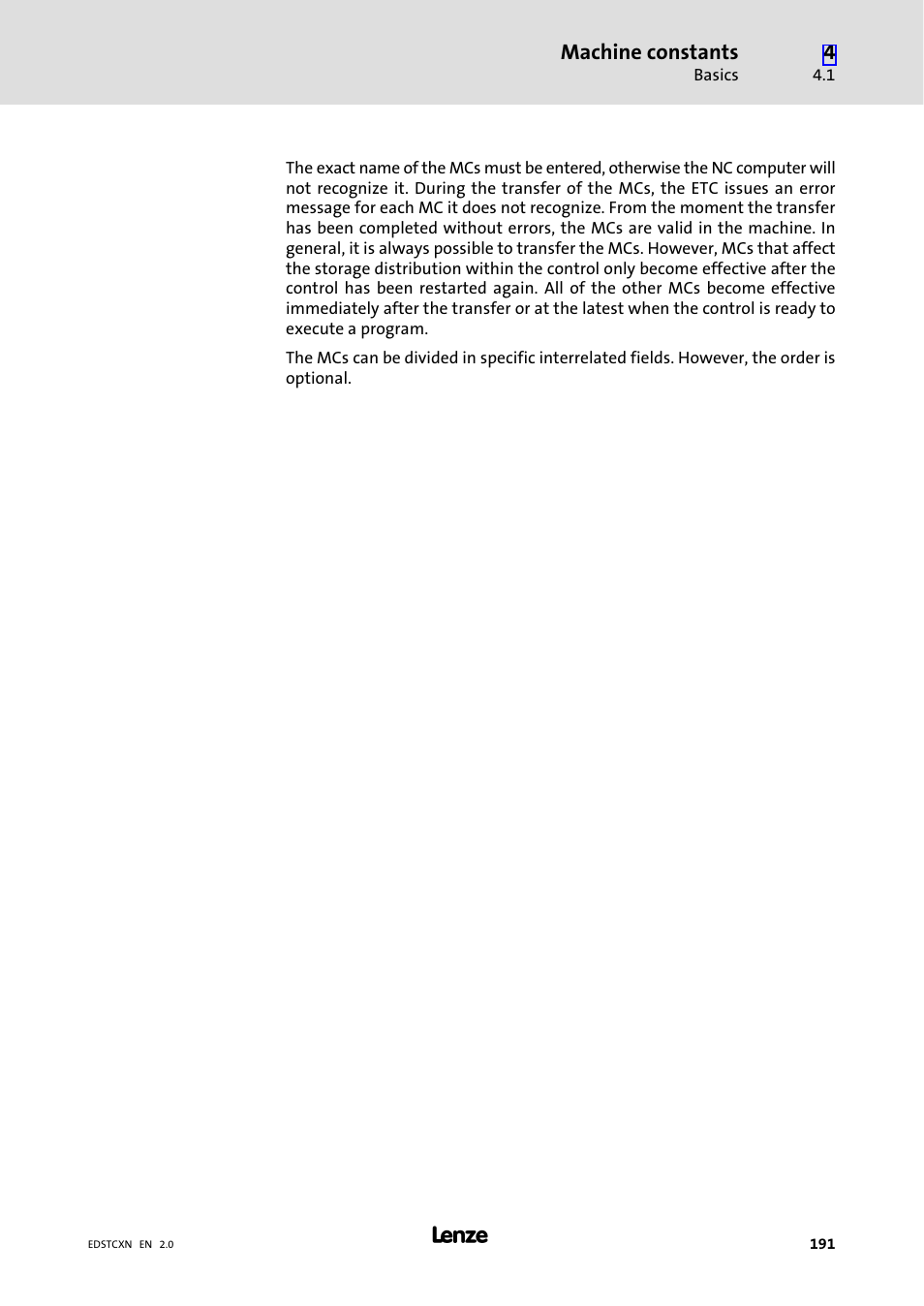Lenze ETC Motion Control User Manual | Page 191 / 428
