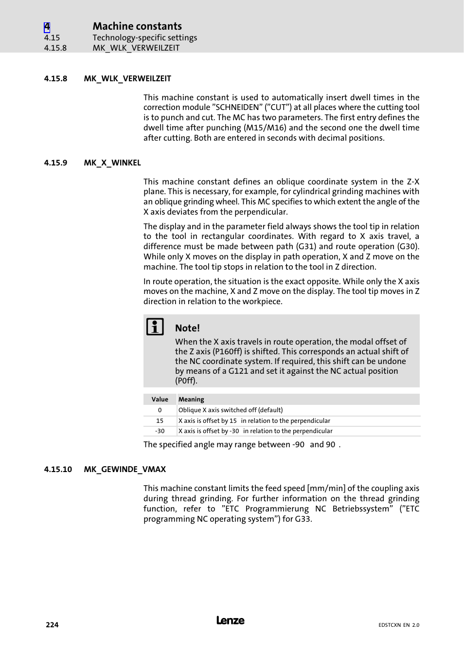 8 mk_wlk_verweilzeit, 9 mk_x_winkel, 10 mk_gewinde_vmax | Mk_wlk_verweilzeit, Mk_x_winkel, Machine constants | Lenze ETC Motion Control User Manual | Page 224 / 428