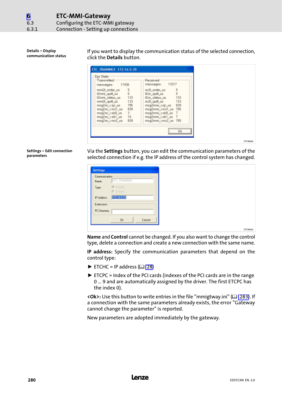 Etc−mmi−gateway | Lenze ETC Motion Control User Manual | Page 280 / 428