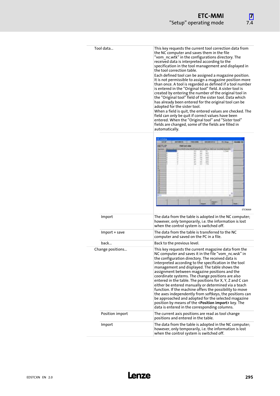 Etc−mmi | Lenze ETC Motion Control User Manual | Page 295 / 428
