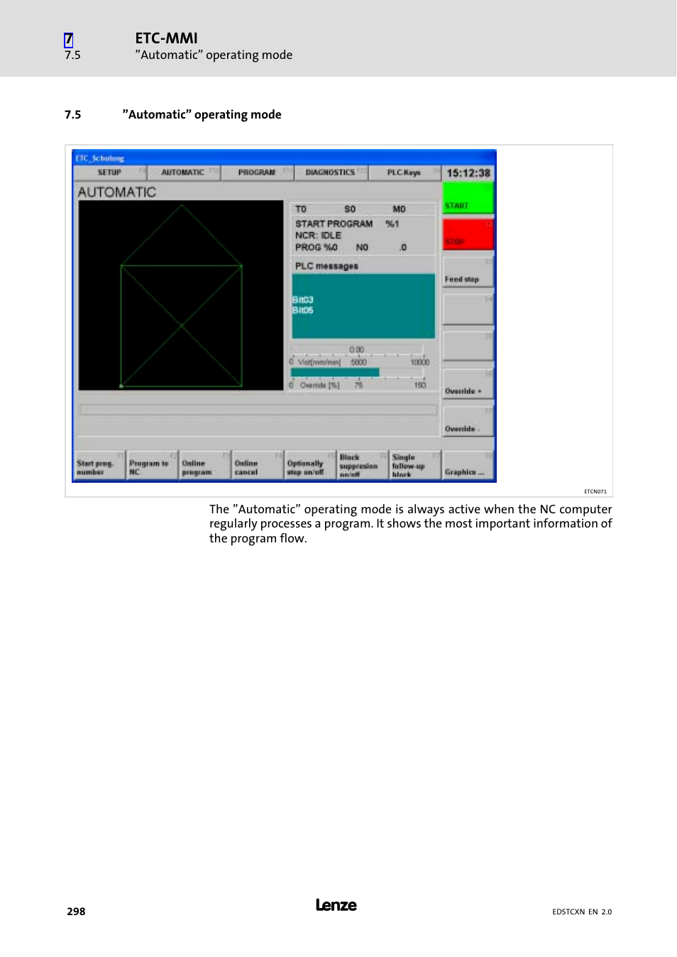 5 "automatic" operating mode, Automatic" operating mode | Lenze ETC Motion Control User Manual | Page 298 / 428