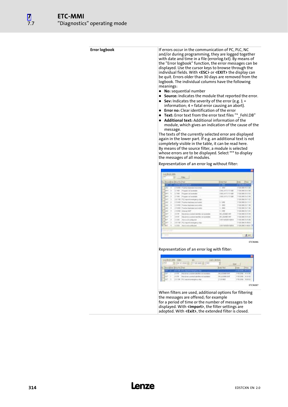 Etc−mmi | Lenze ETC Motion Control User Manual | Page 314 / 428