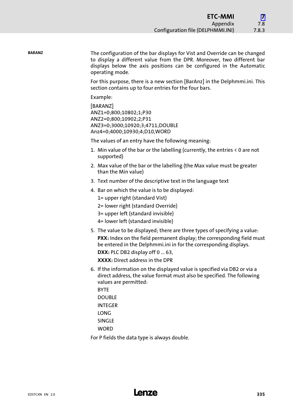 Etc−mmi | Lenze ETC Motion Control User Manual | Page 335 / 428