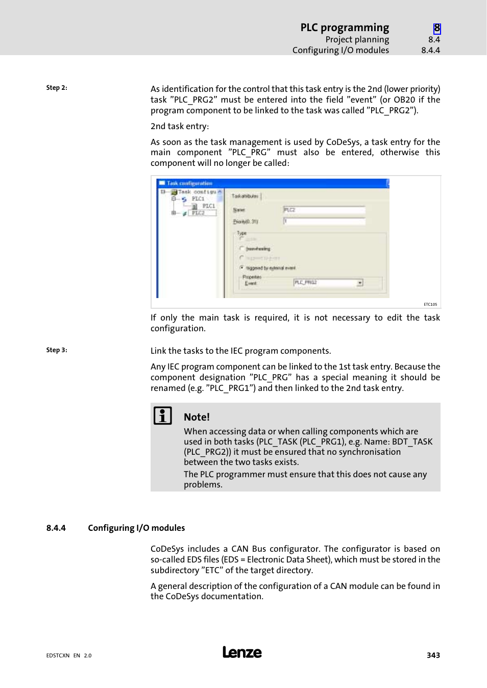 4 configuring i/o modules, Configuring i/o modules | Lenze ETC Motion Control User Manual | Page 343 / 428