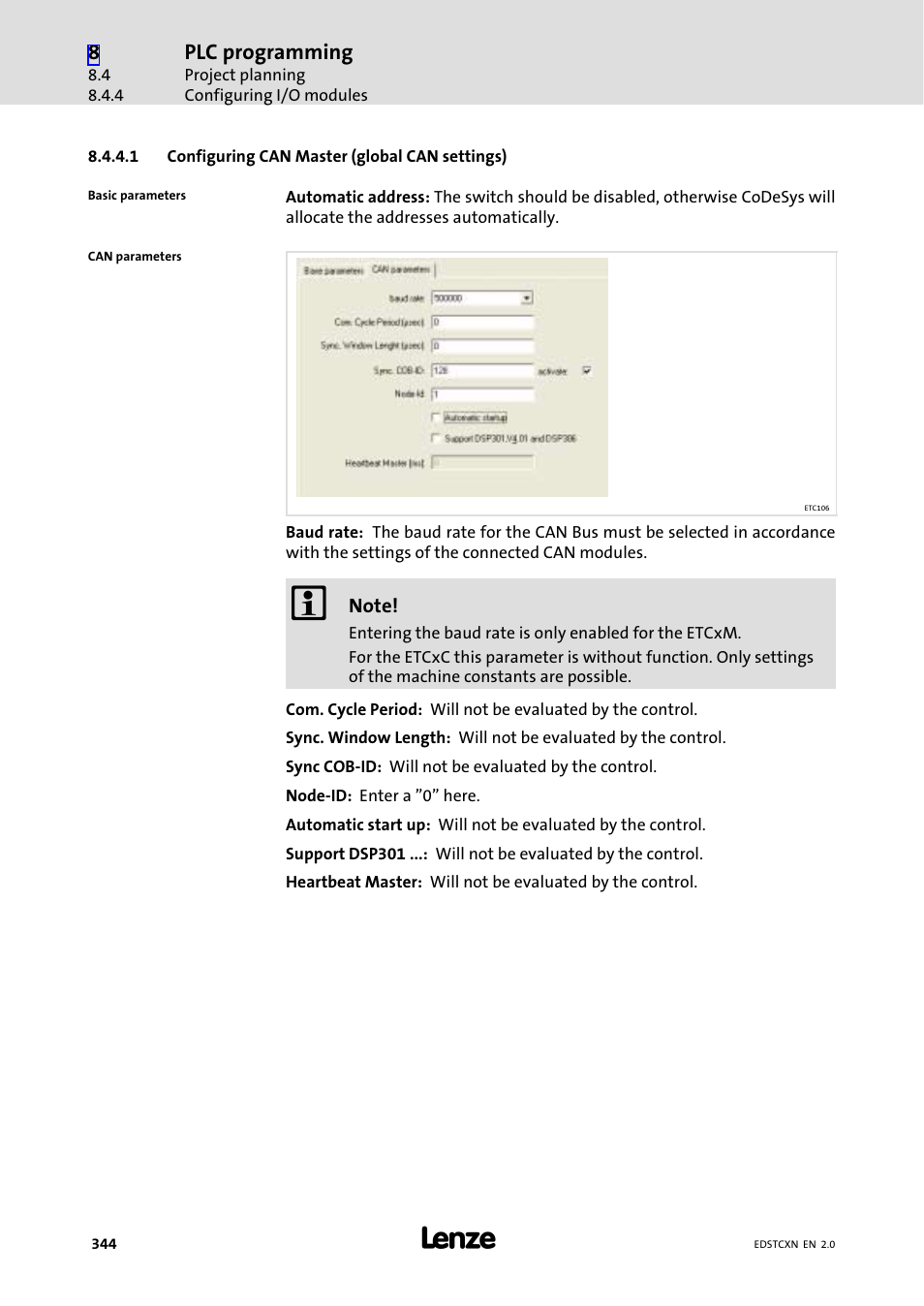 Lenze ETC Motion Control User Manual | Page 344 / 428