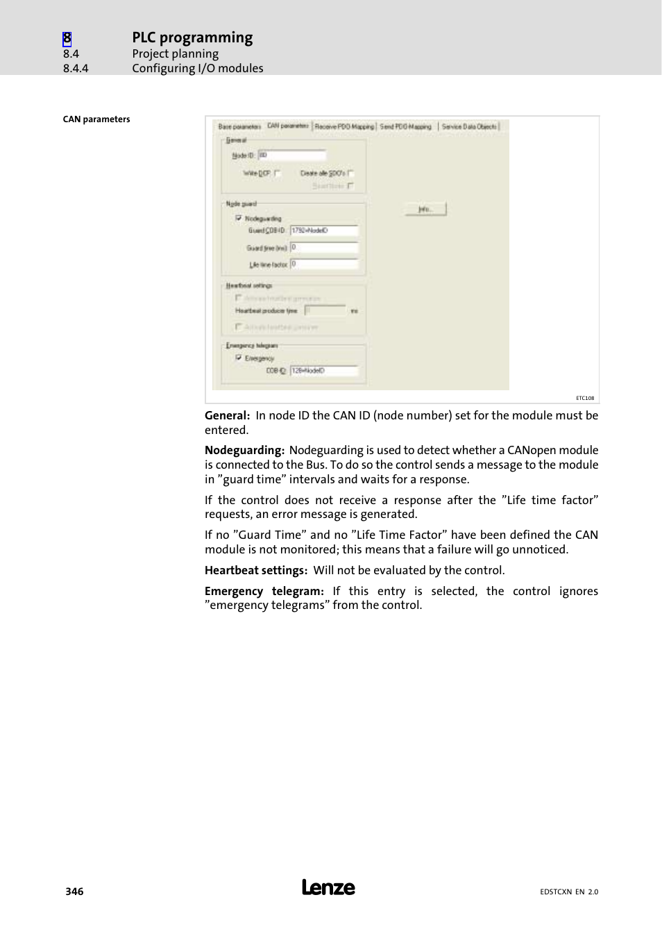 Lenze ETC Motion Control User Manual | Page 346 / 428