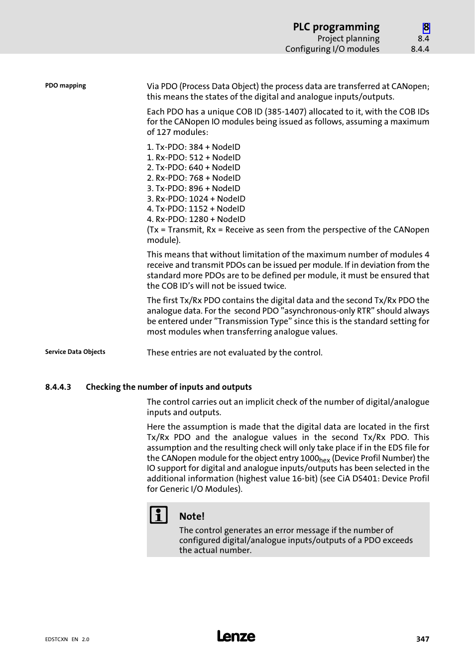 Lenze ETC Motion Control User Manual | Page 347 / 428