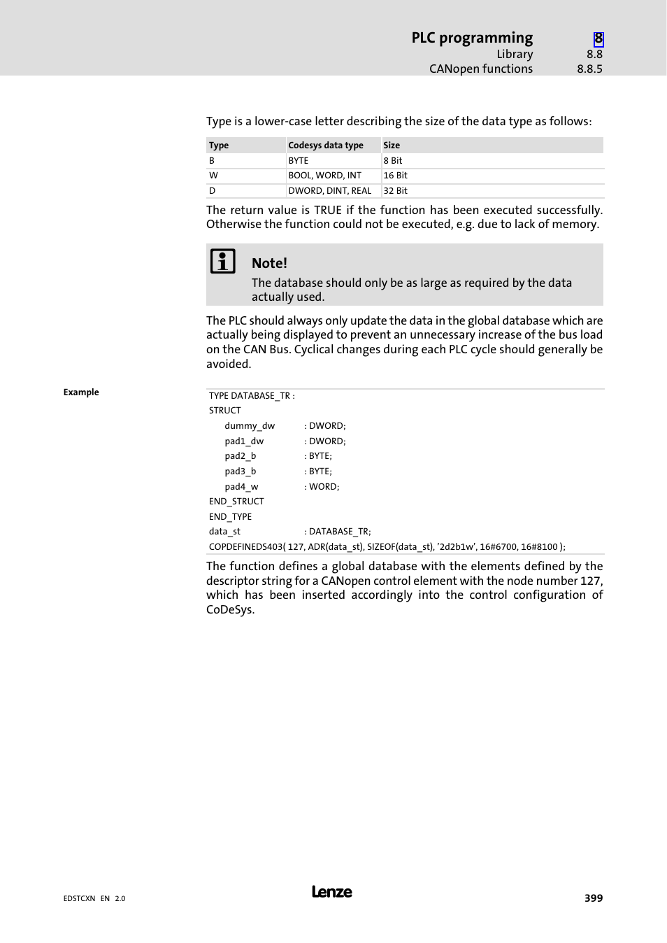 Plc programming | Lenze ETC Motion Control User Manual | Page 399 / 428