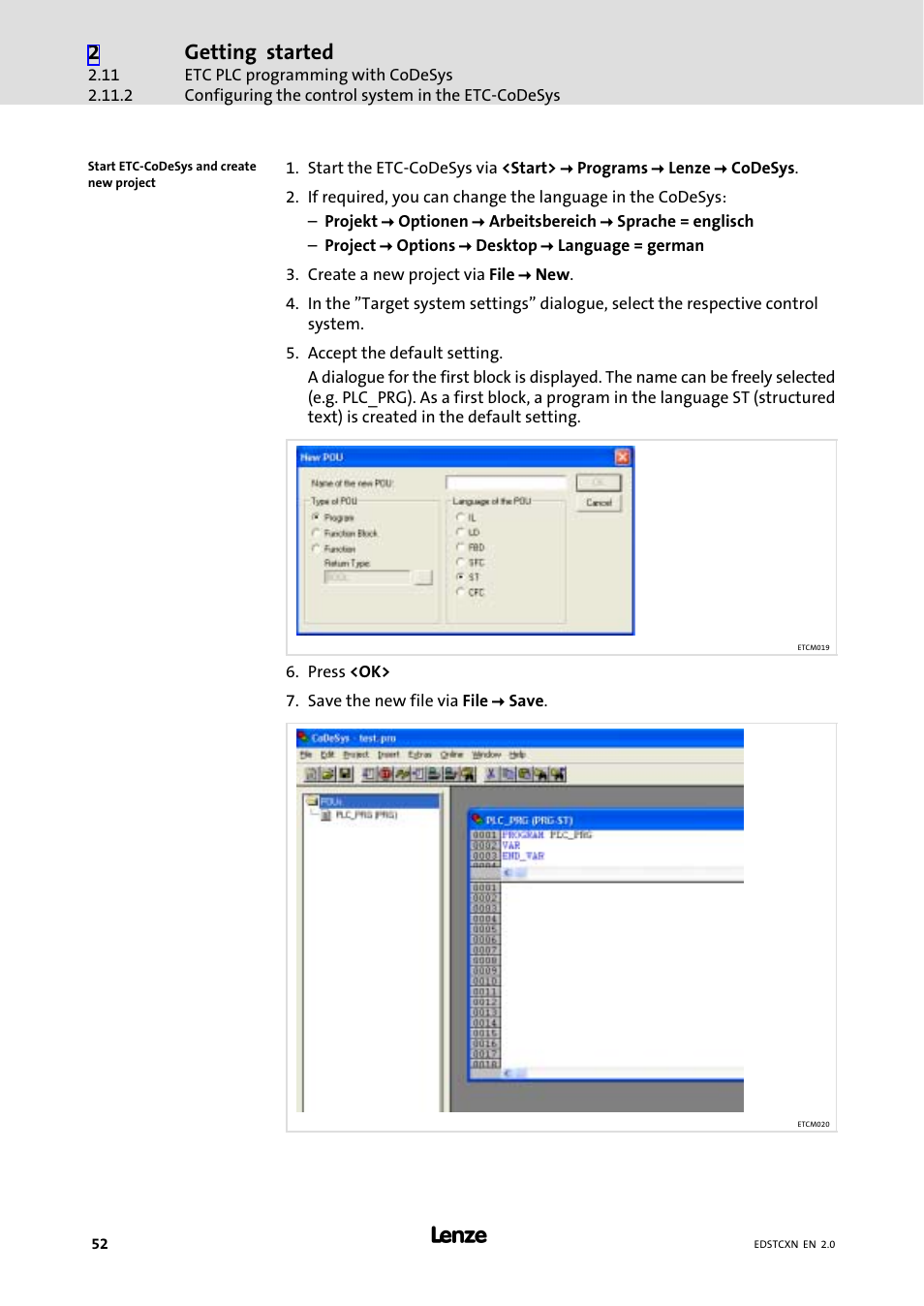 Getting started | Lenze ETC Motion Control User Manual | Page 52 / 428